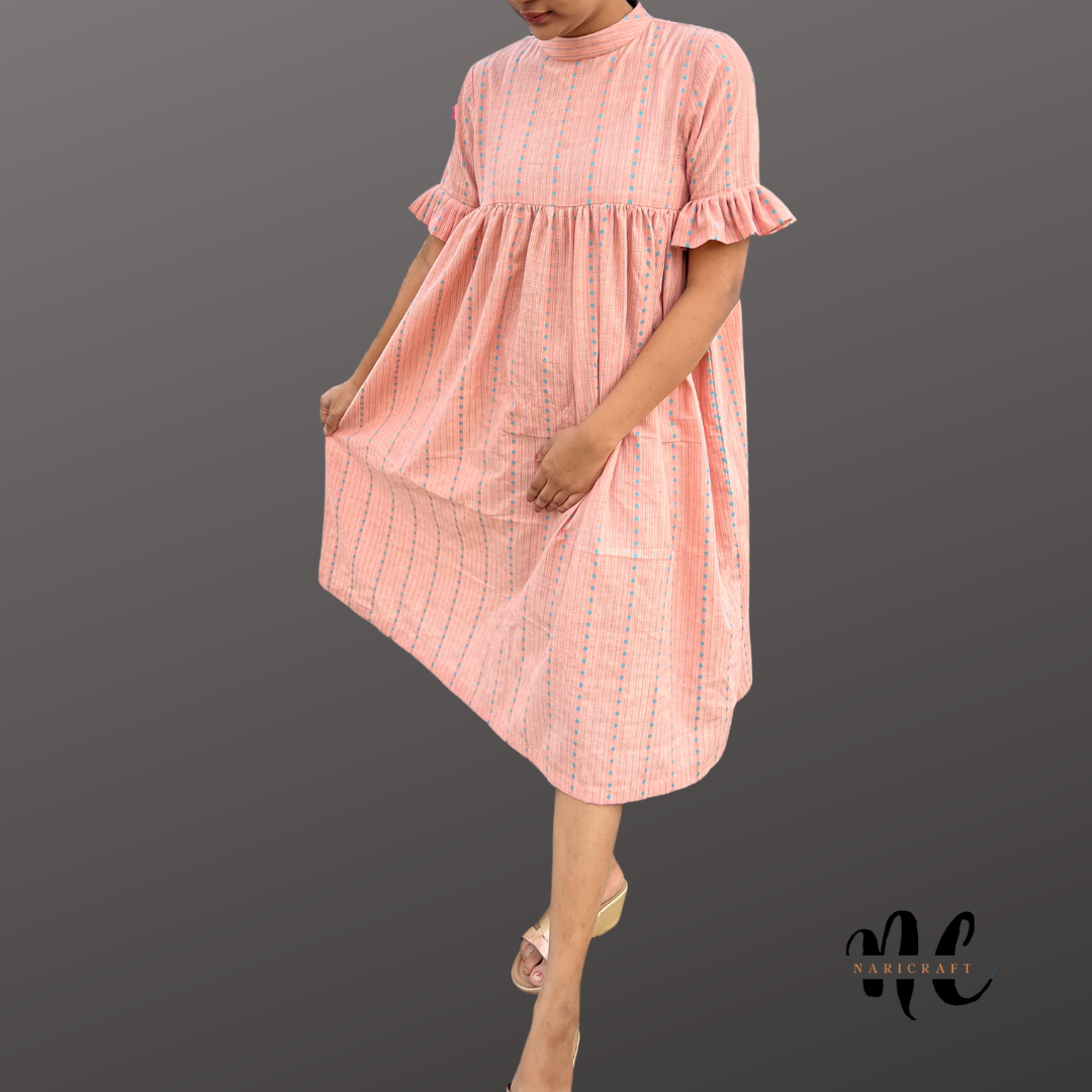 Cotton candy flare - Handloom dress
