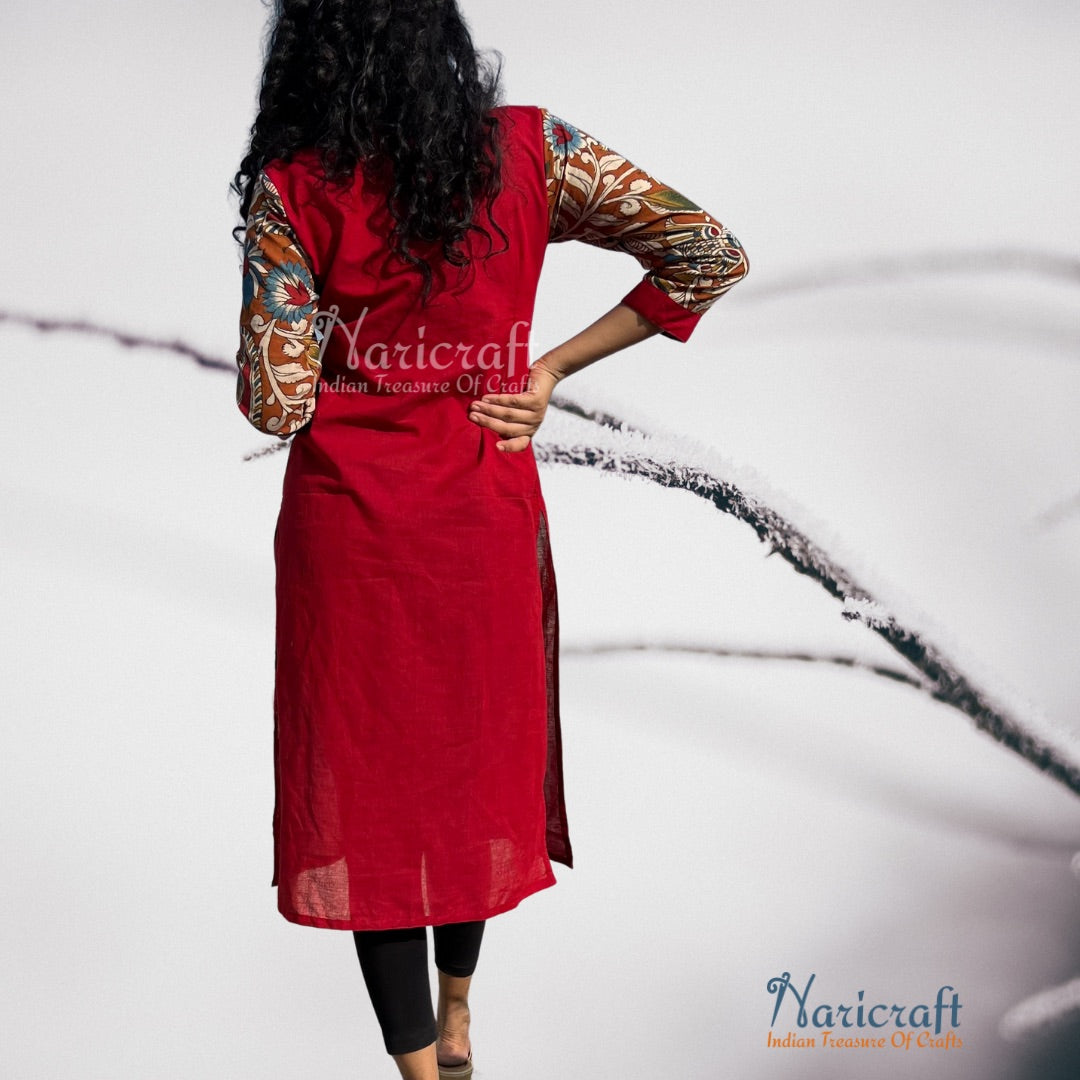 Cincinnati Red - Kalamkari Kurta