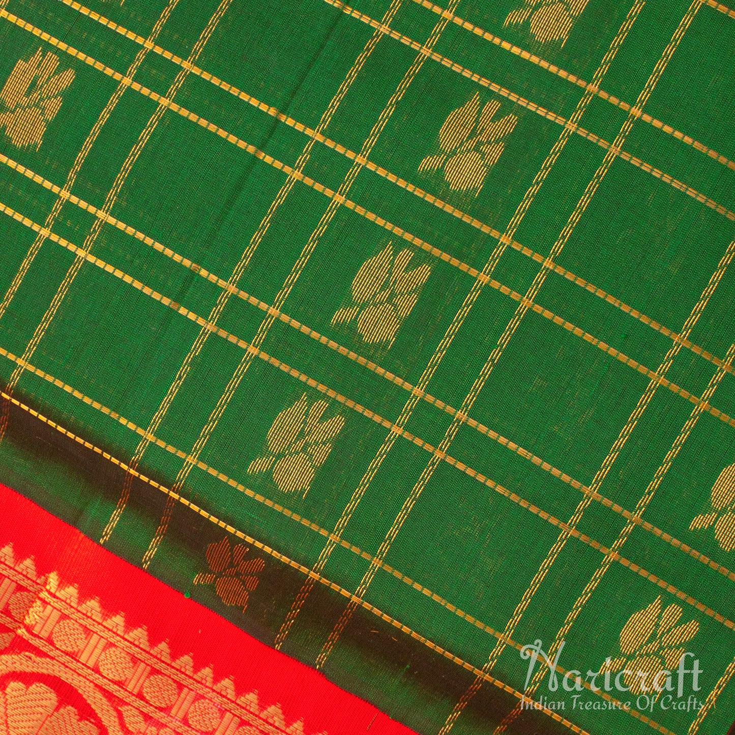 Green saree - Venkatagiri silk