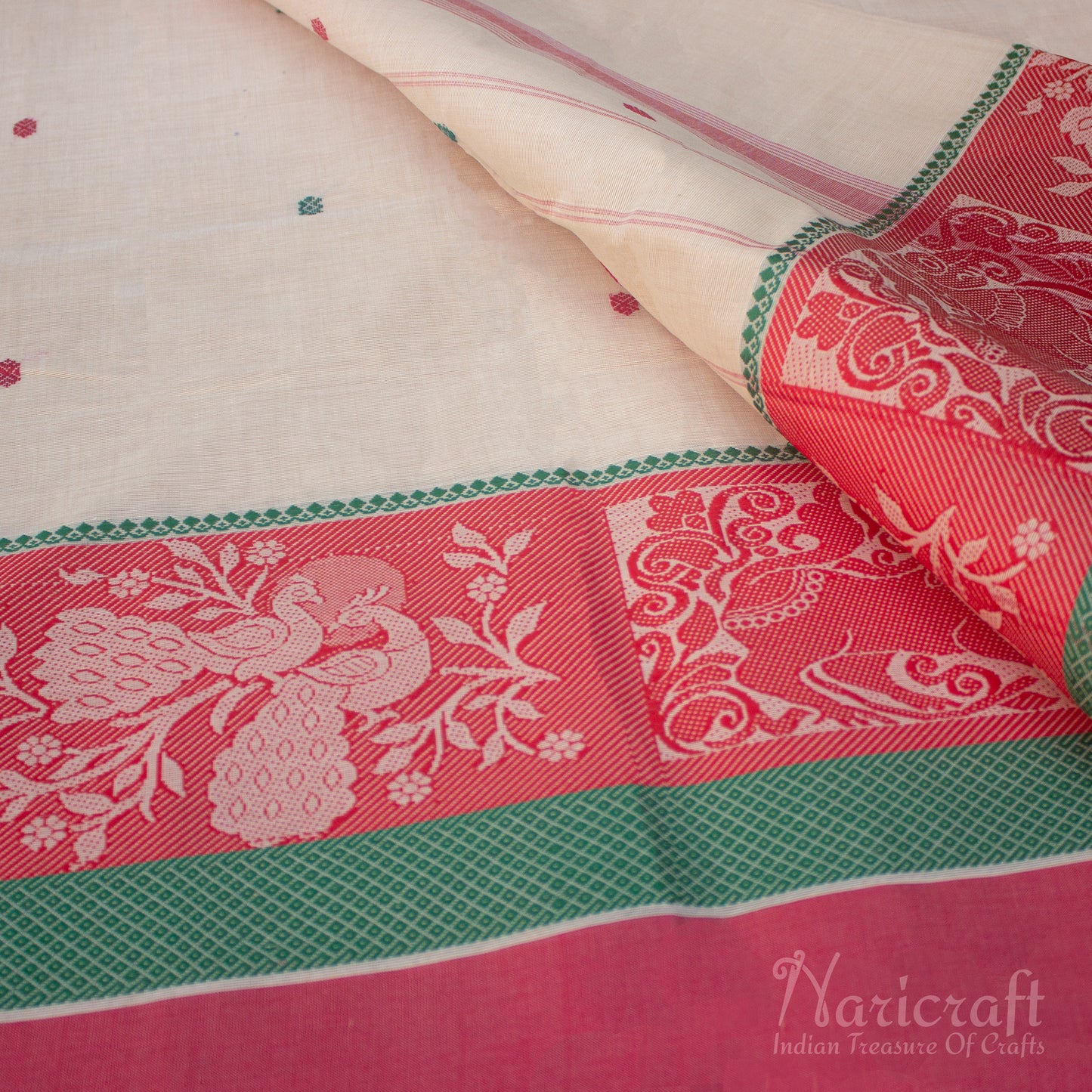 White saree - Venkatagiri cotton