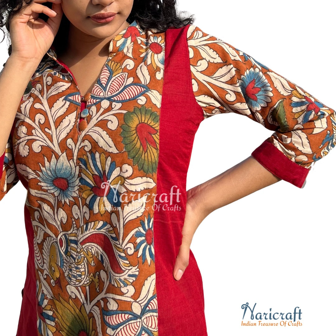 Cincinnati Red - Kalamkari Kurta