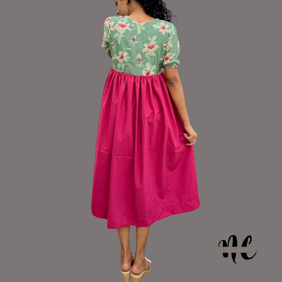 Snowdrop flower pink dress