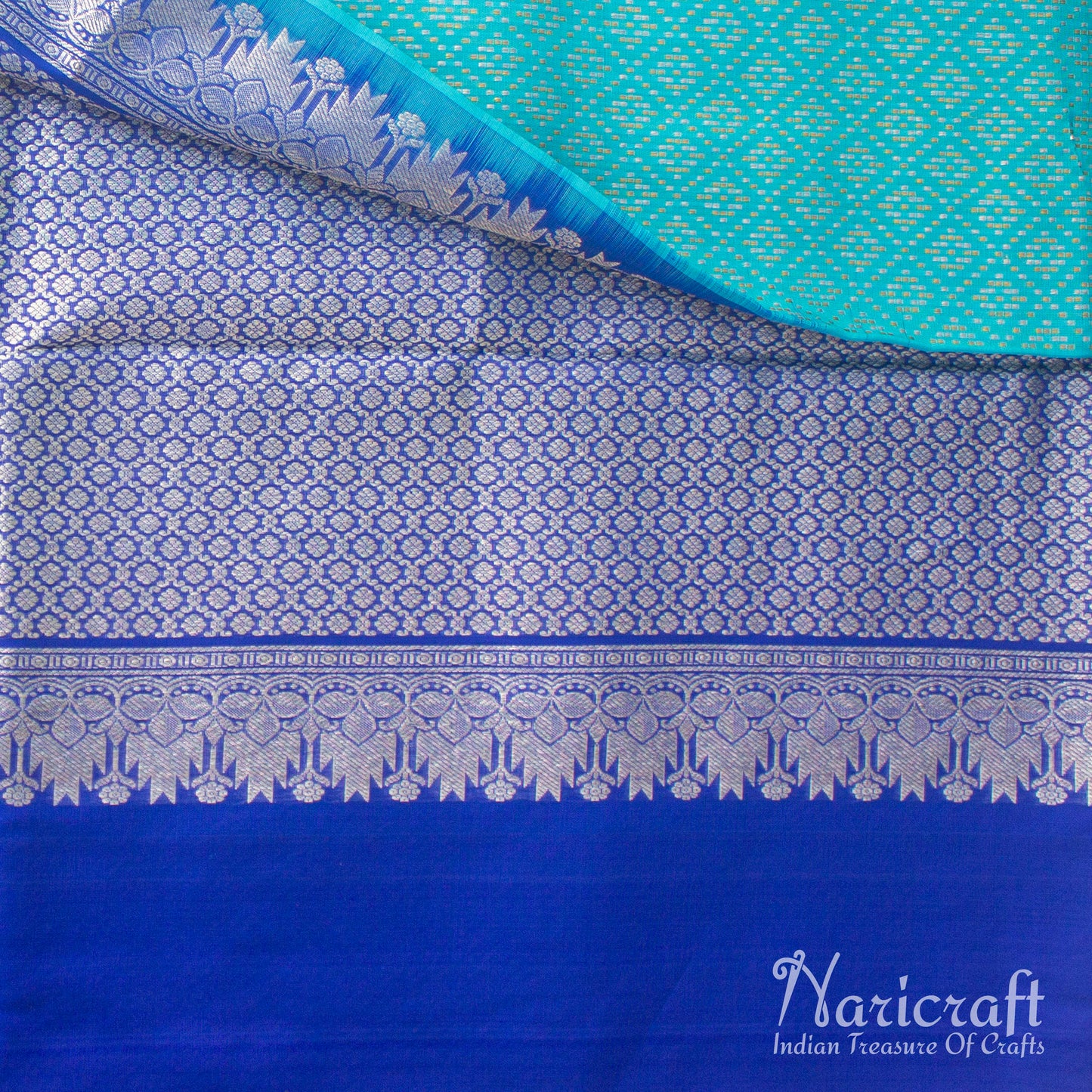 Blue saree - Venkatagiri silk