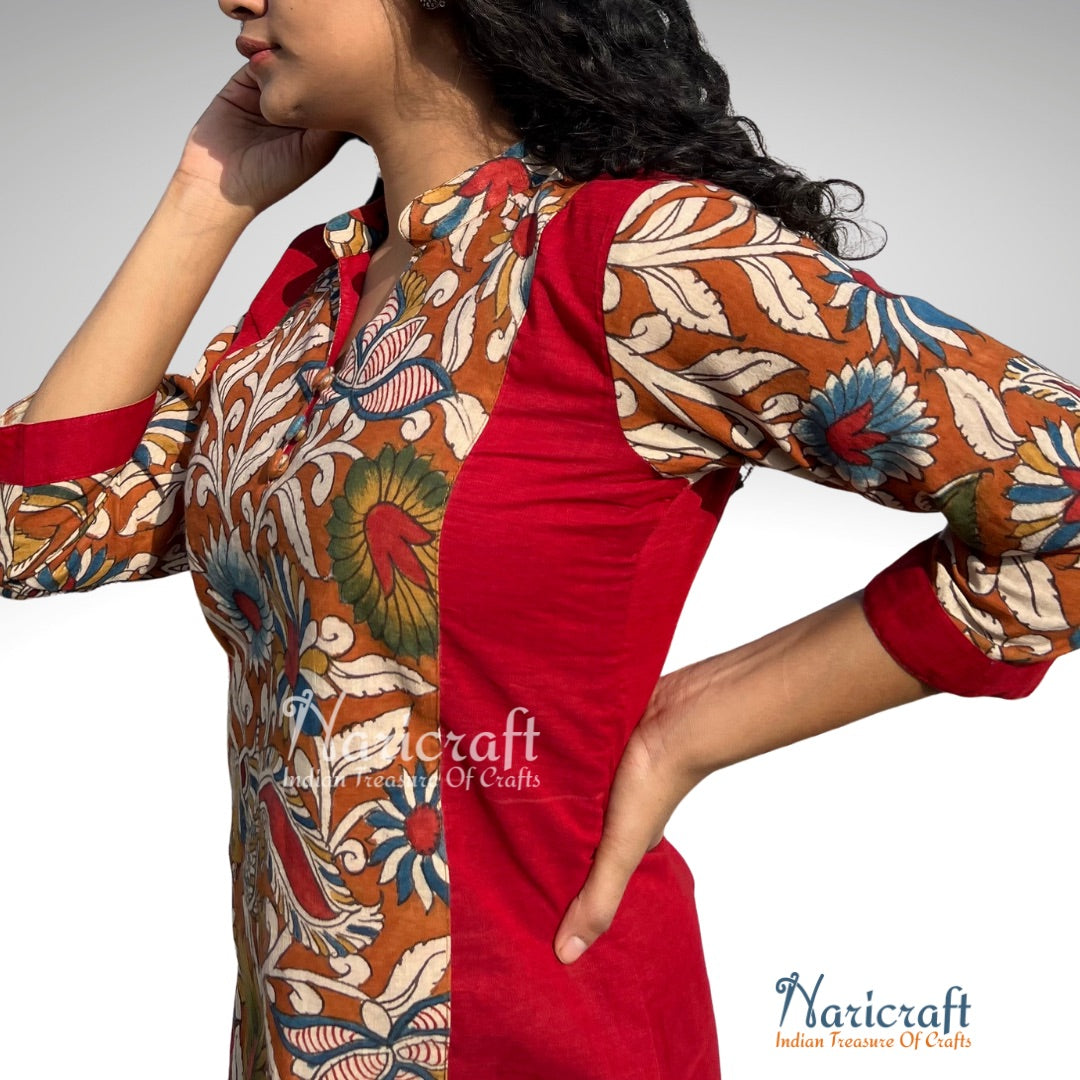 Cincinnati Red - Kalamkari Kurta