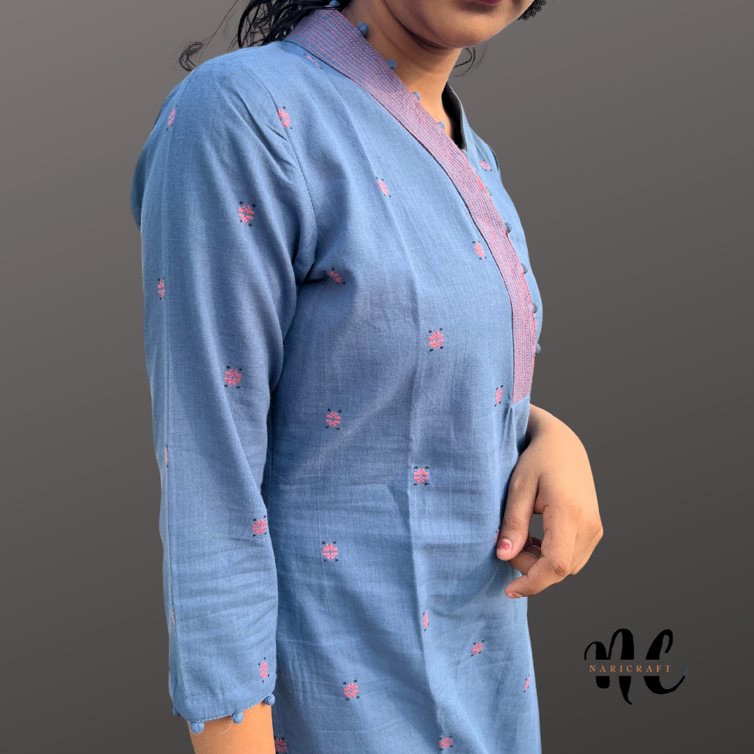 Quiet blue kurta