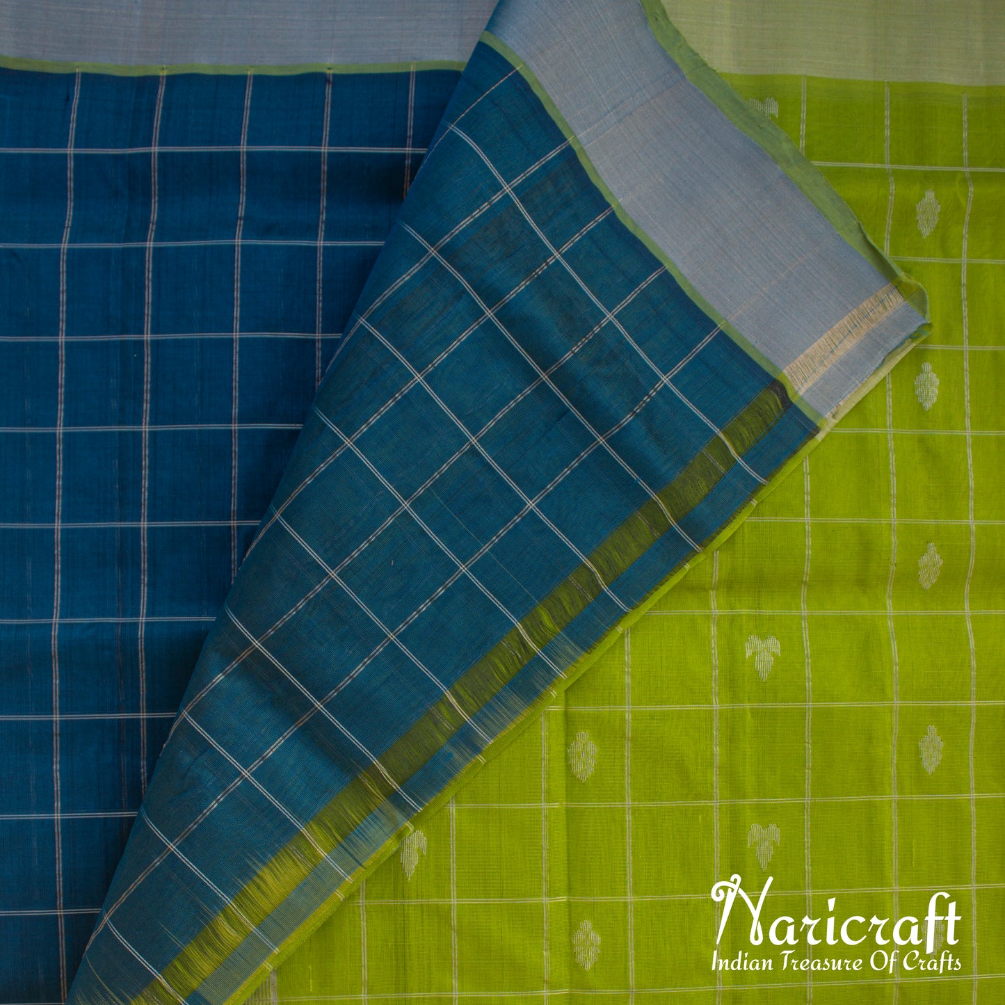 Venkatagiri silk cotton saree - checked pattern