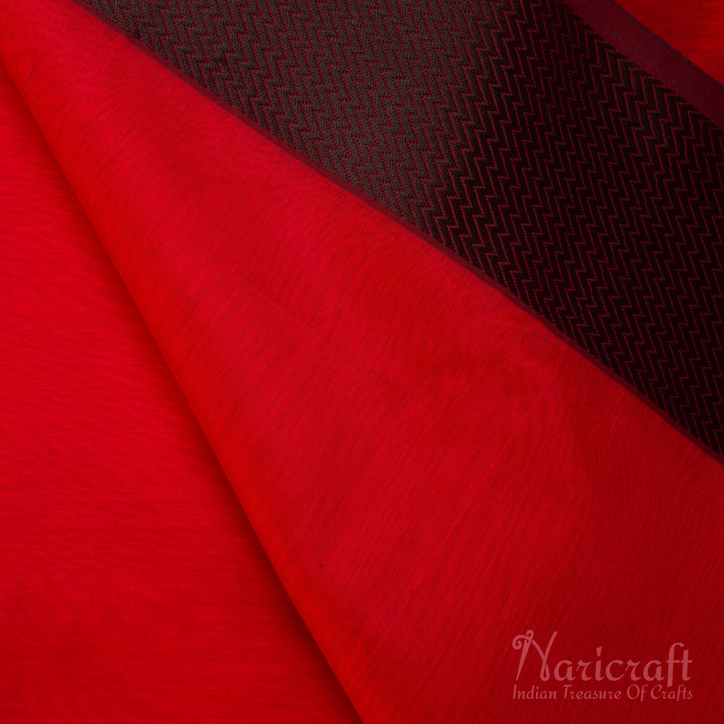 Red saree - Maheswari silk