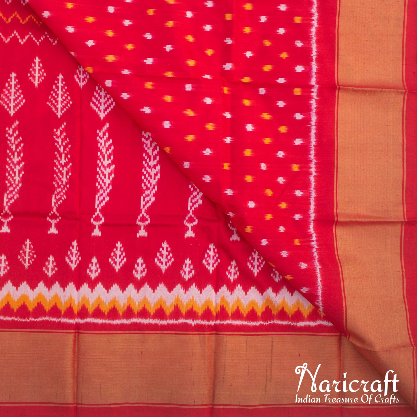 Red ikat saree