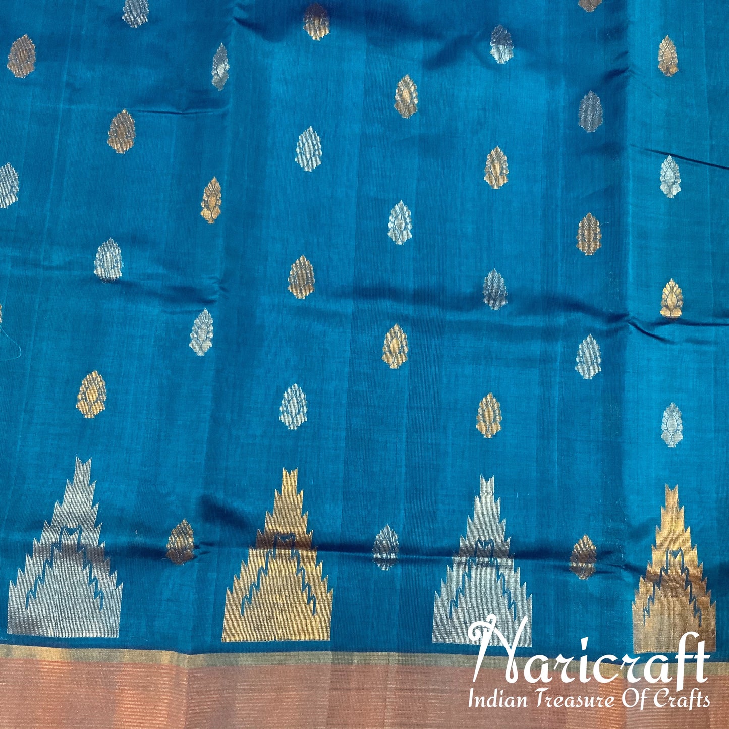 Venkatagiri silk cotton saree - Temple design