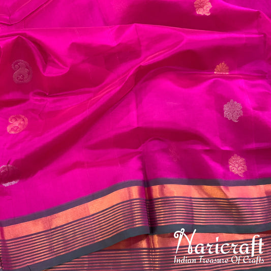 Venkatagiri silk cotton saree - Pink