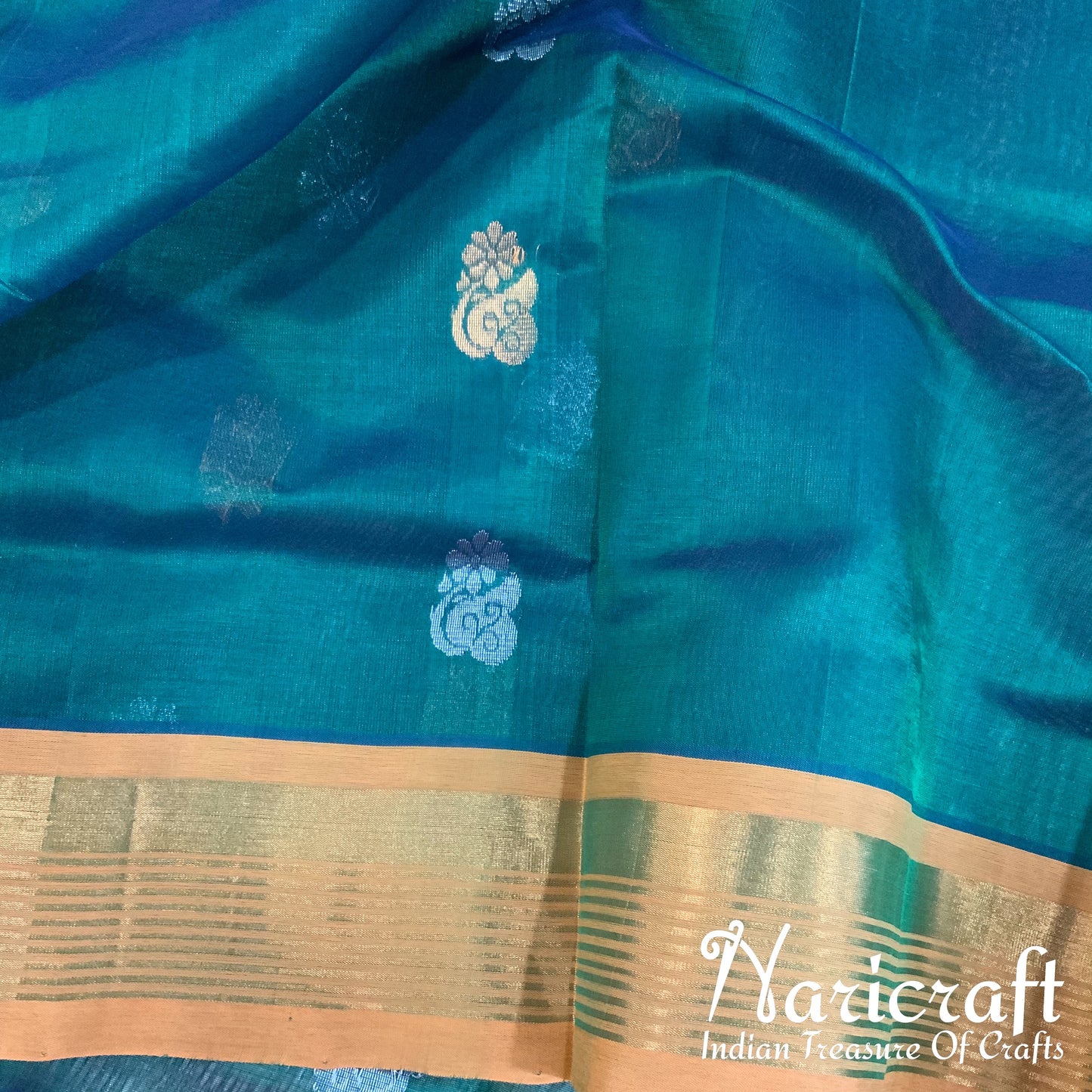 Venkatagiri silk cotton saree - Bottle Green
