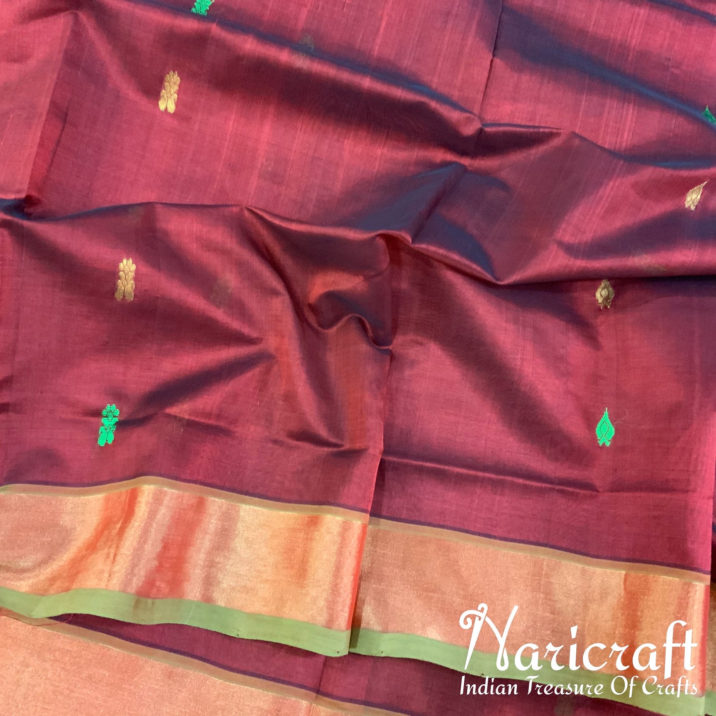 Venkatagiri silk cotton saree - Maroon