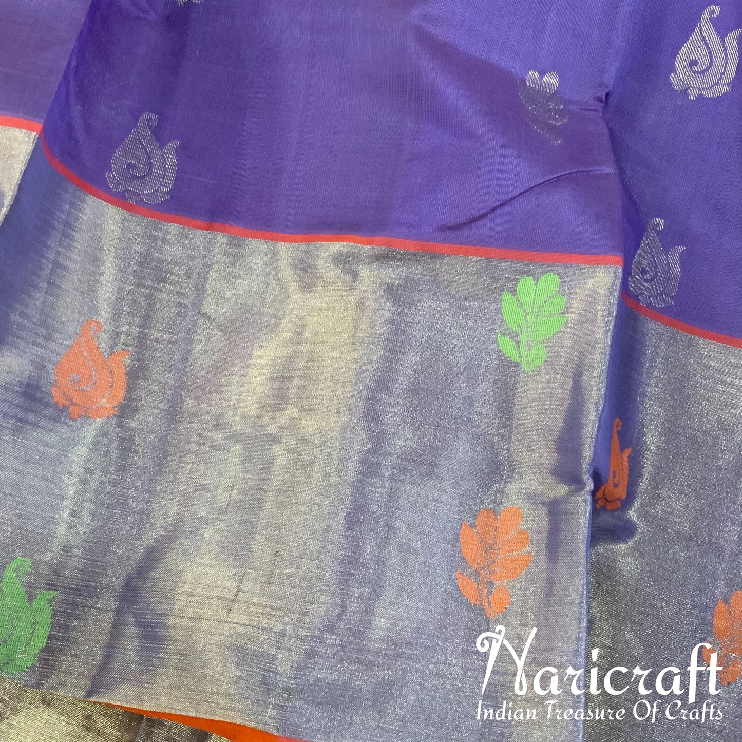 Venkatagiri silk cotton saree - Purple
