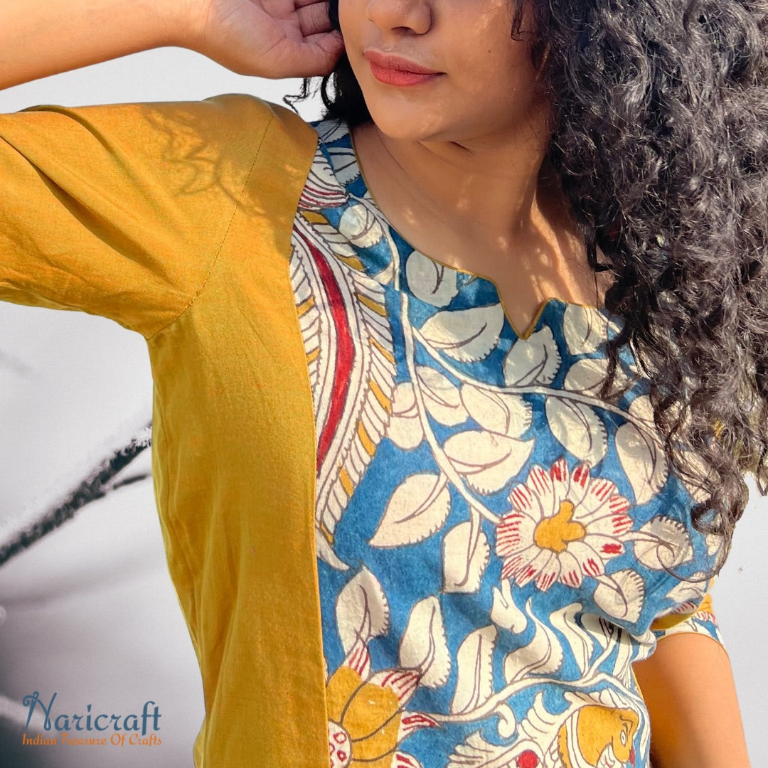 Dandelion Honey - Kalamkari Kurta